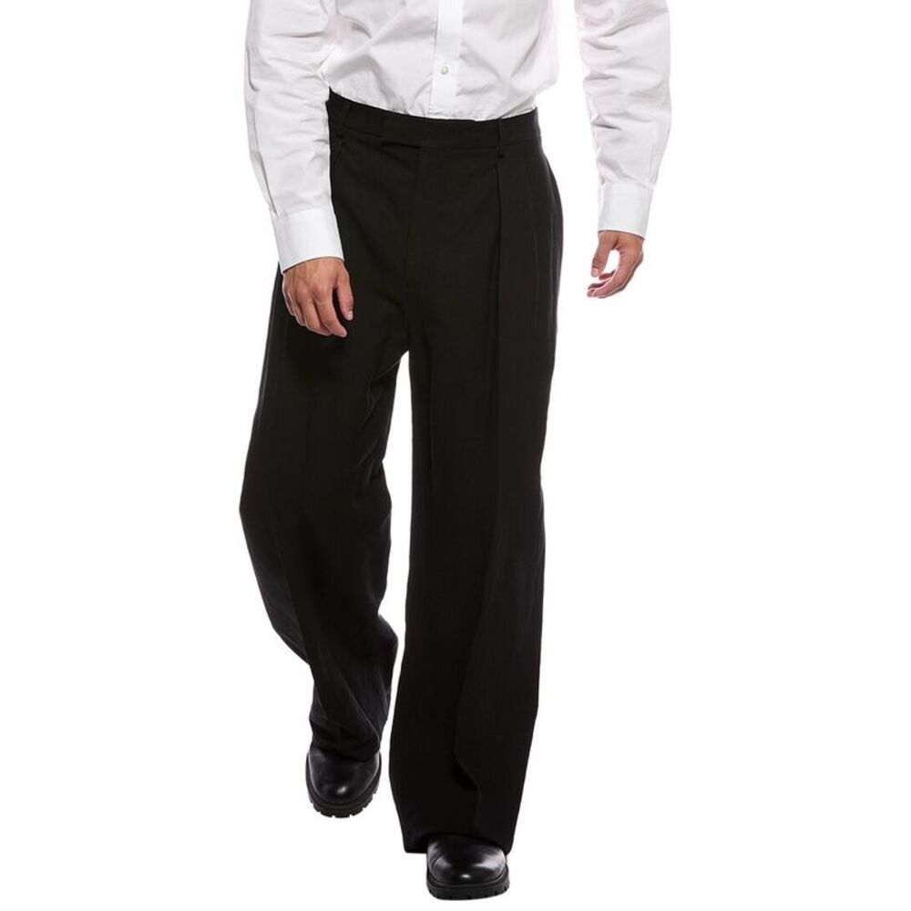 Valentino Mens Pleated Trouser, Black